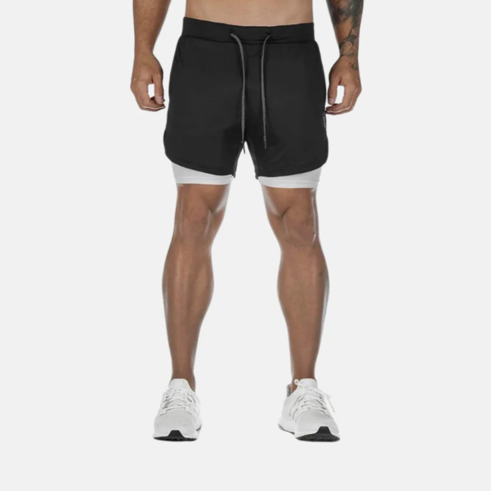 RunLock™ - 2-in-1 Träningsshorts med studsfri Mobilficka