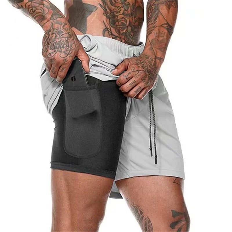 RunLock™ - 2-in-1 Träningsshorts med studsfri Mobilficka