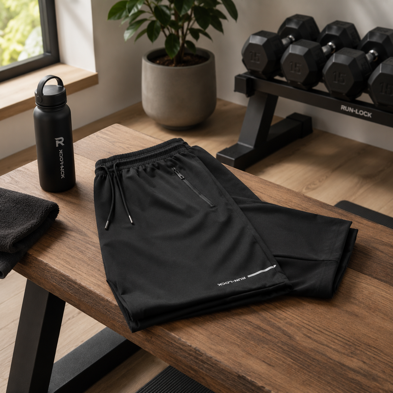 Träningsbyxor Herr Joggers Snabbtorkande Stretch - Avsmalnande Passform