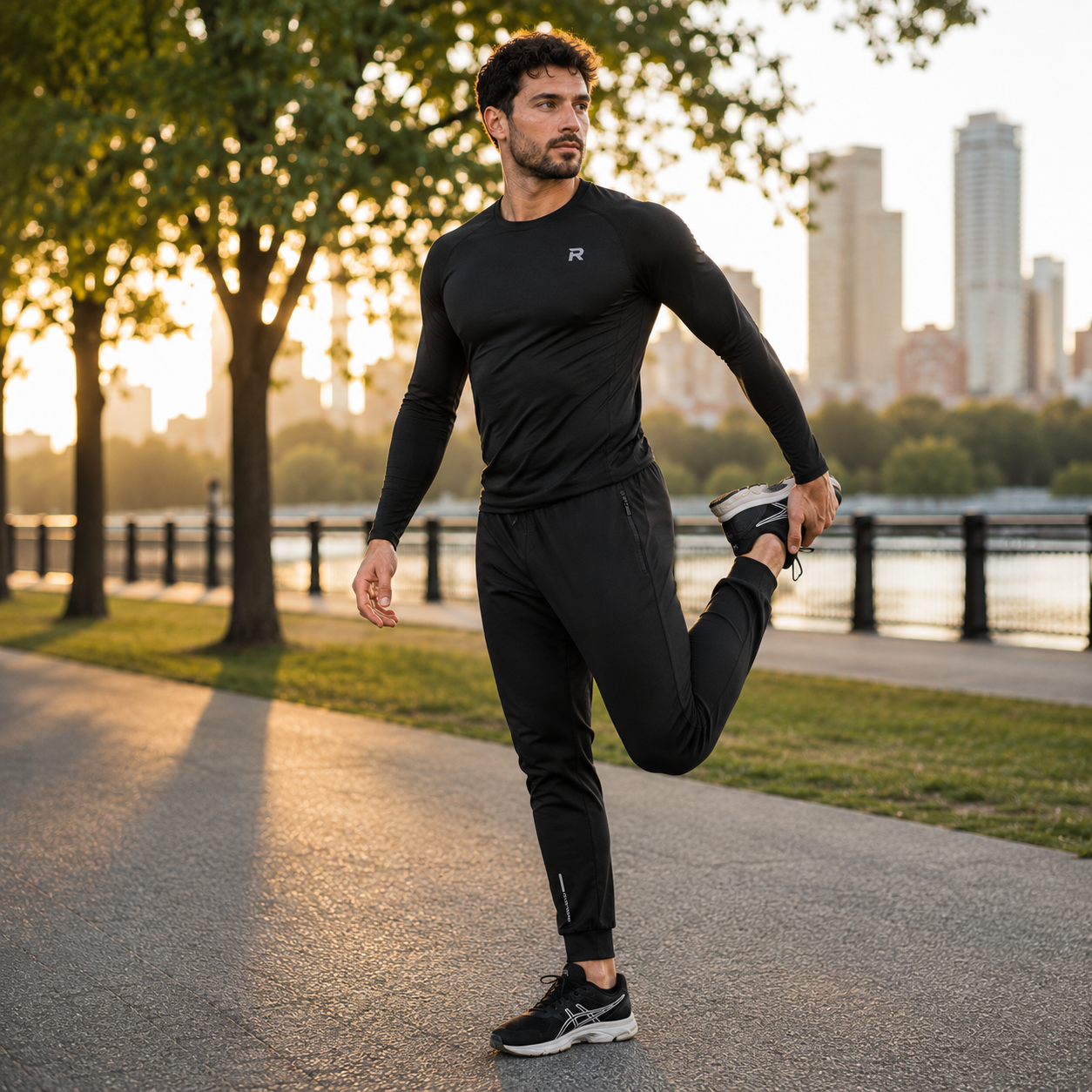 Träningsbyxor Herr Joggers Snabbtorkande Stretch - Avsmalnande Passform