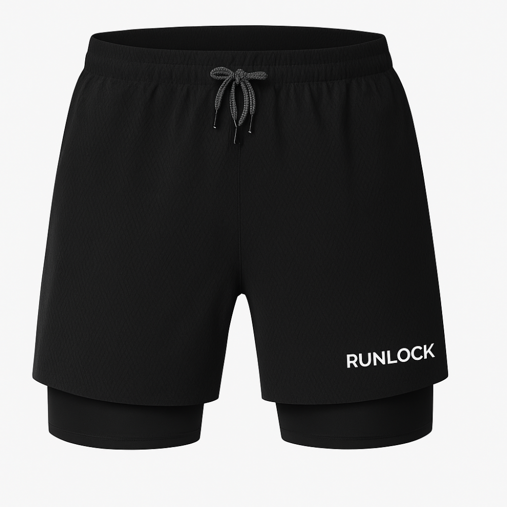 RunLock™ - 2-in-1 Träningsshorts med studsfri Mobilficka