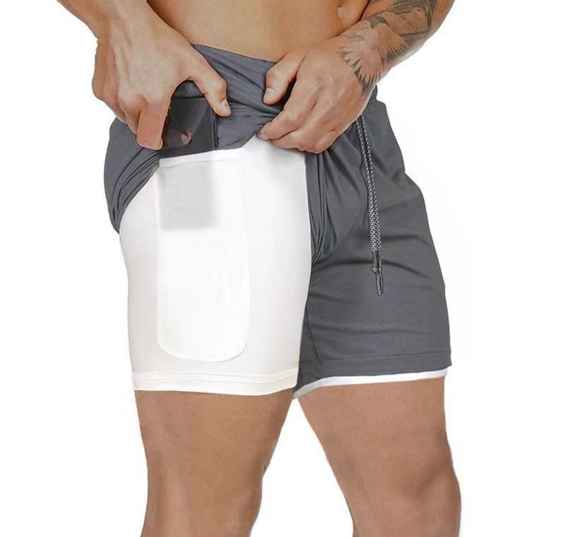 RunLock™ - 2-in-1 Träningsshorts med studsfri Mobilficka